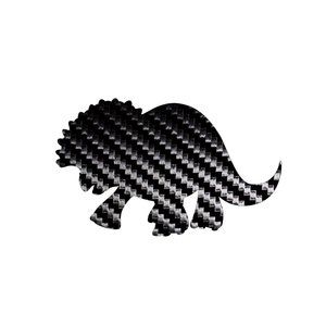 4 Pack Dinosaur Sticker Black Carbon Fiber Vinyl Decal Logo Laptop Window